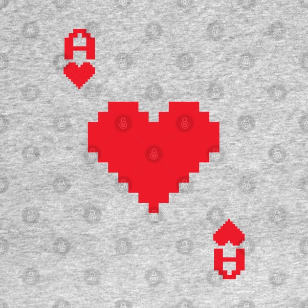 Ace of Hearts I (pixelated) by Dellan